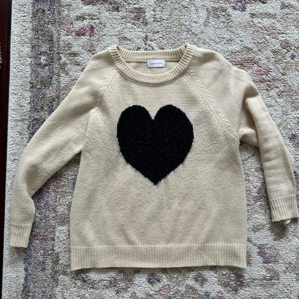 Black heart sweater